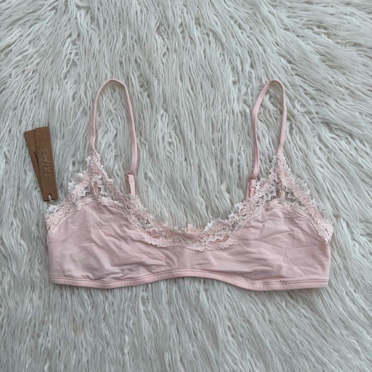 Skim Fits Everybody Lace Scoop Bralette Primrose Tonal Size Medium